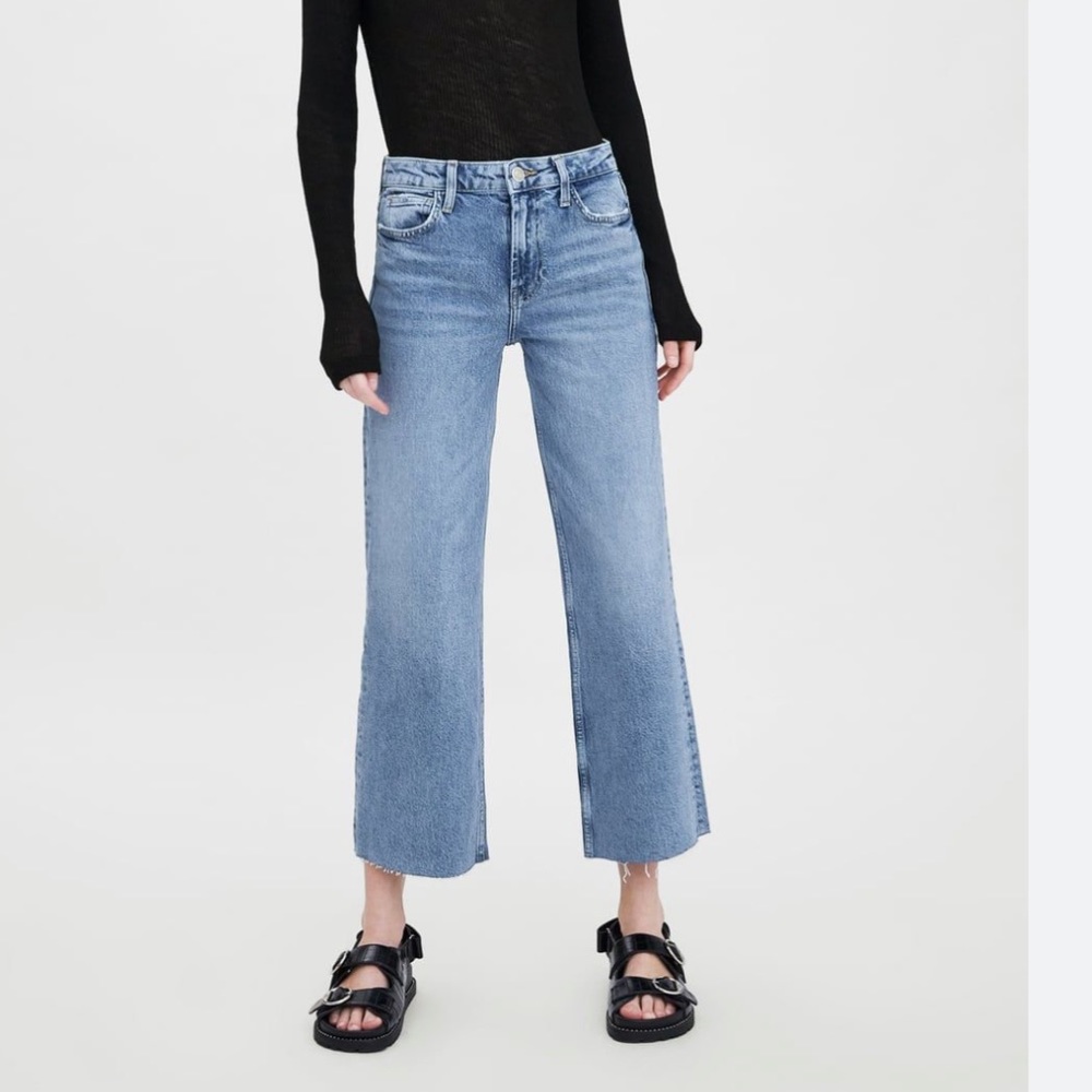 Zara wide cropped jeans size 8 GUC